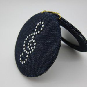 Women Handheld Mirror Purse Compact Portable Foldable 2x Magnification 2 Sided